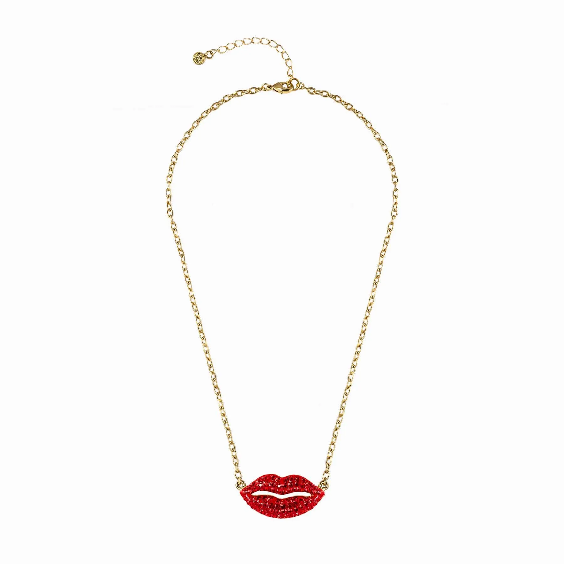 Small Crystal Lips Pendant