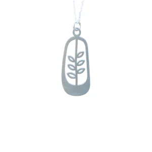 Stainless Steel Framed Branch Necklace