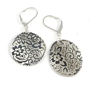 Sterling & Coin Silver Eco Chic Floral Earrings