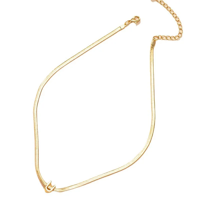 Stylish Letter U Pendant Necklace for Trendy Collarbone Chains