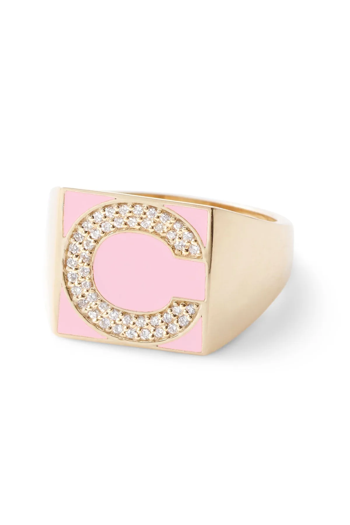 SuperLou Diamond Letter Ring