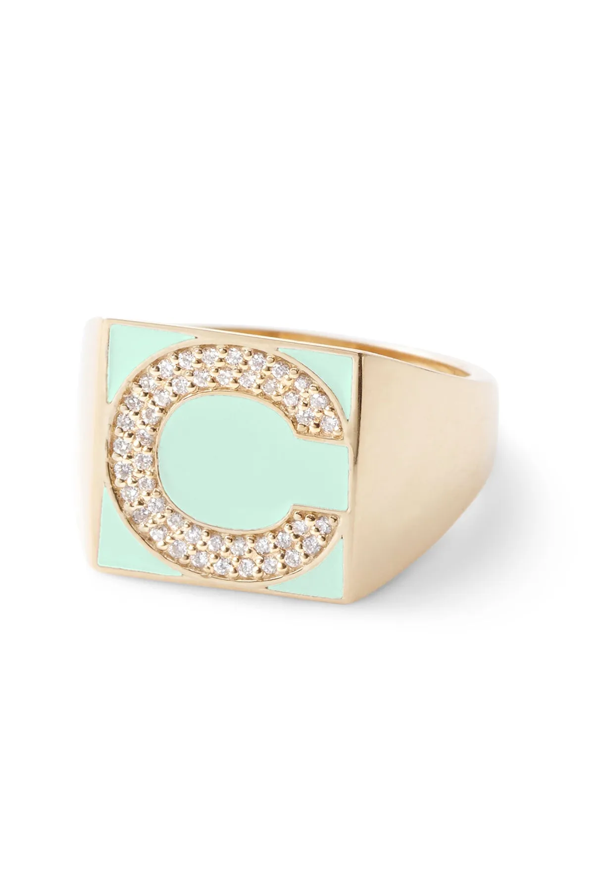 SuperLou Diamond Letter Ring