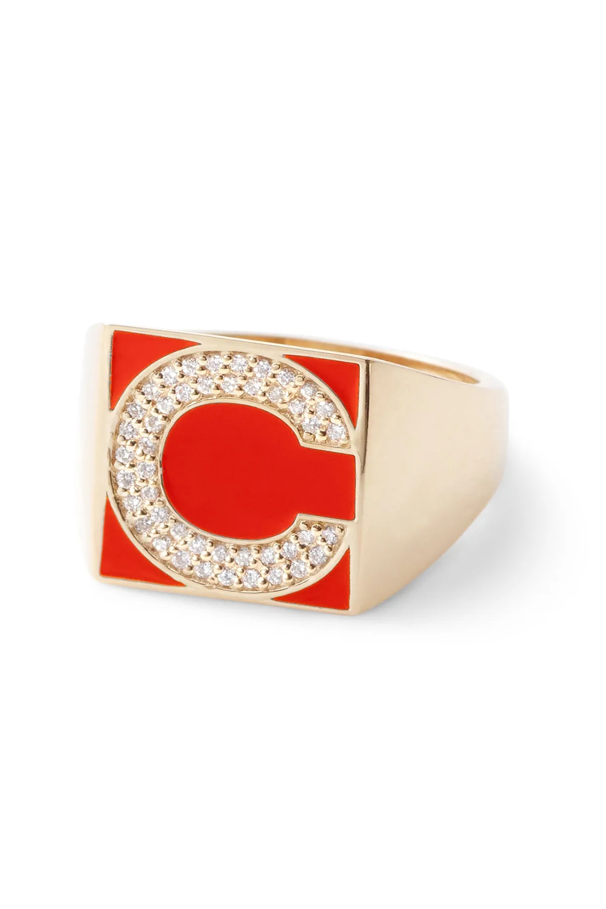 SuperLou Diamond Letter Ring