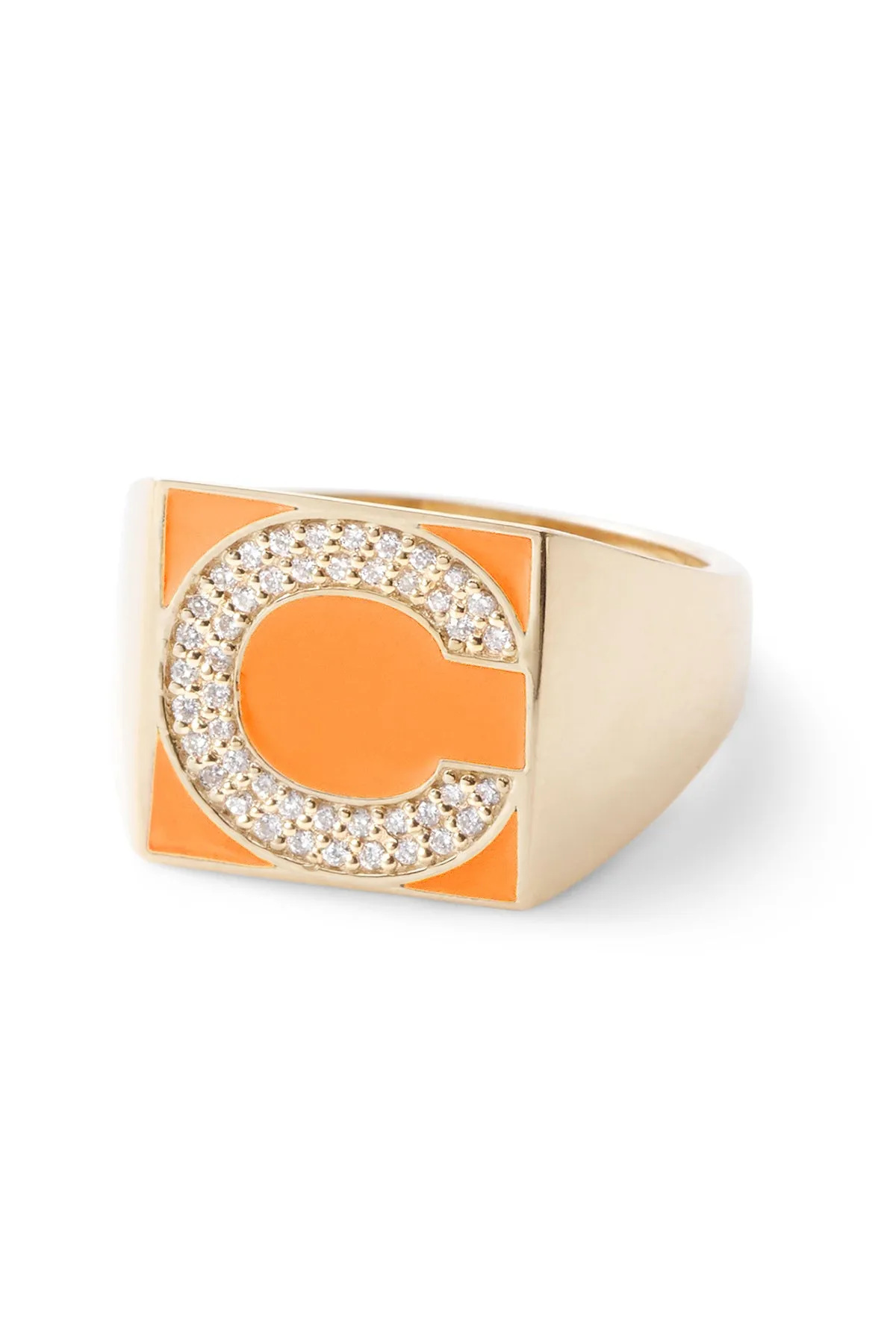 SuperLou Diamond Letter Ring