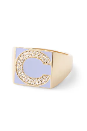 SuperLou Diamond Letter Ring