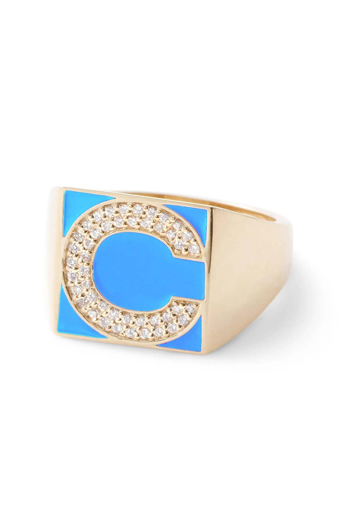 SuperLou Diamond Letter Ring