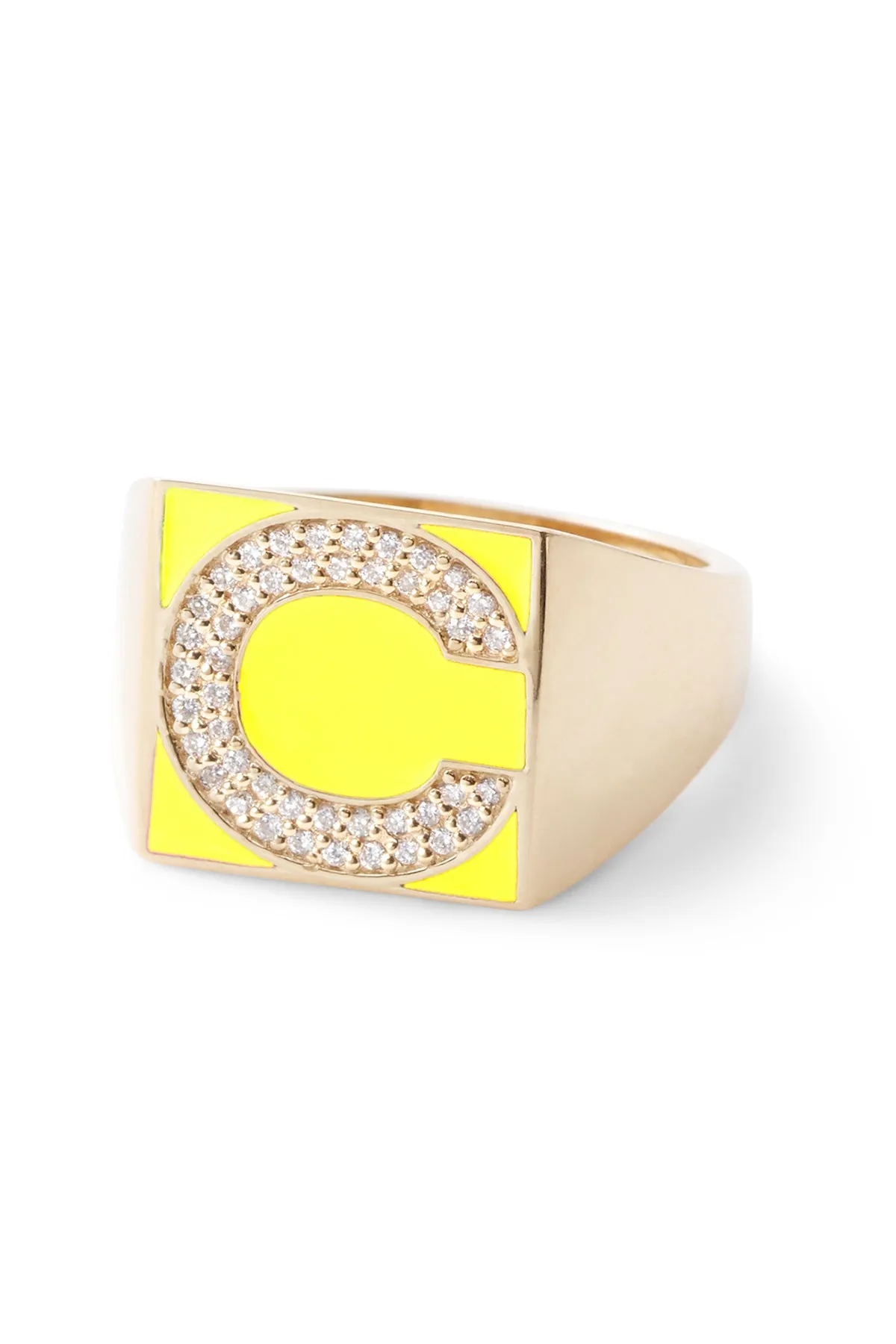 SuperLou Diamond Letter Ring