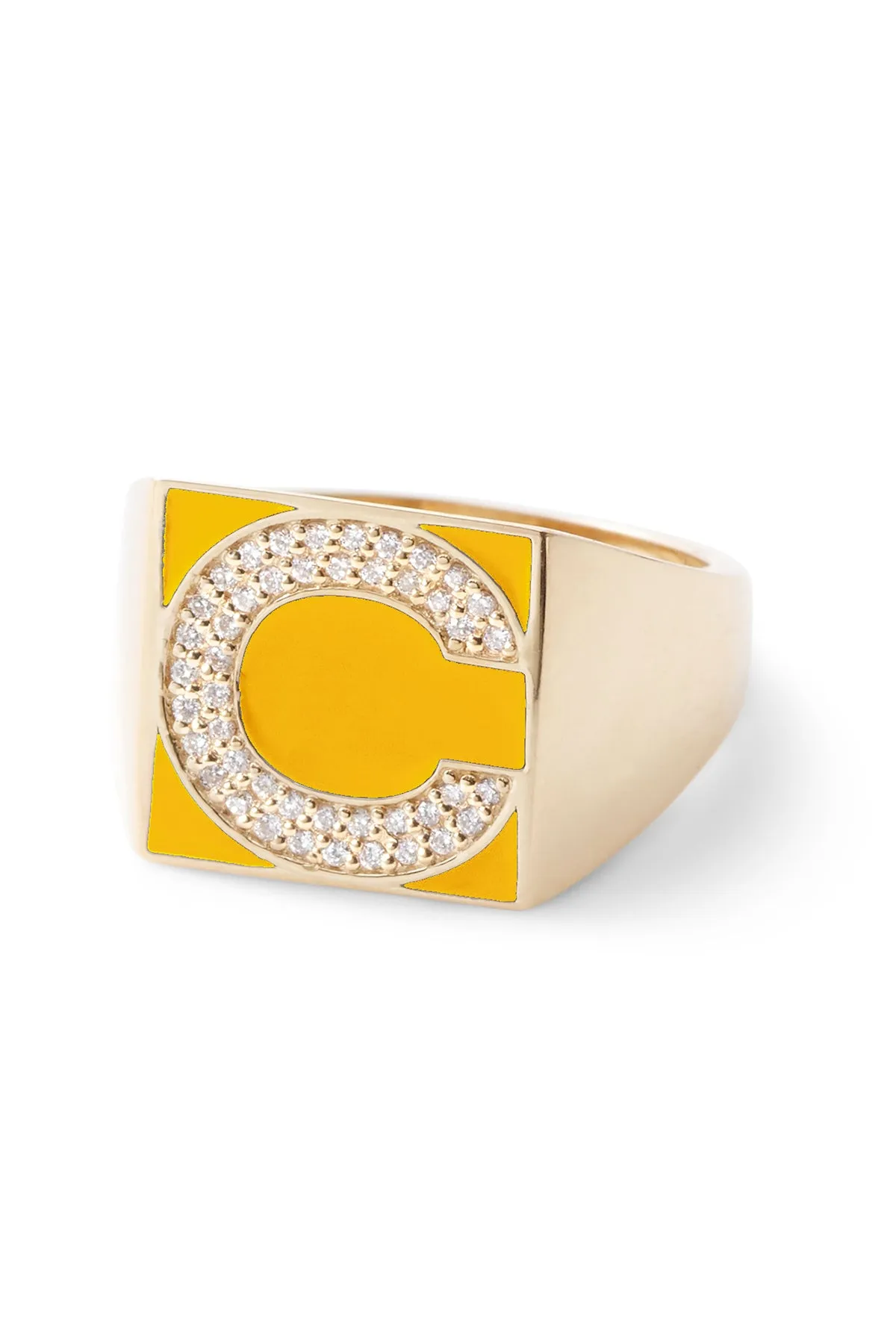 SuperLou Diamond Letter Ring