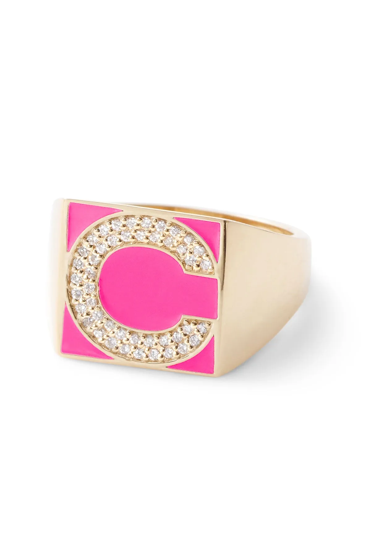 SuperLou Diamond Letter Ring