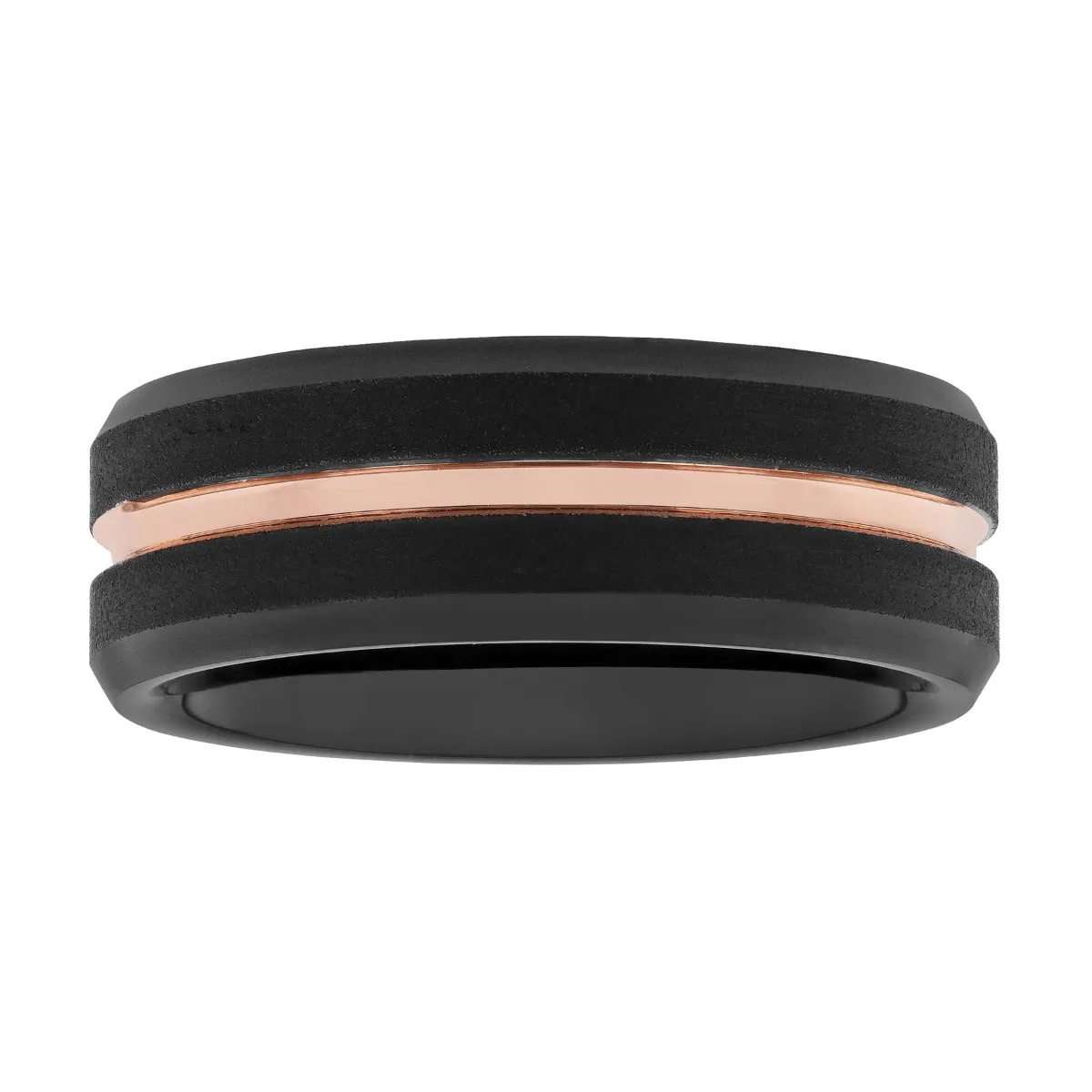 Tantalum Two-Tone Black/Rose Matte Band, 8MM