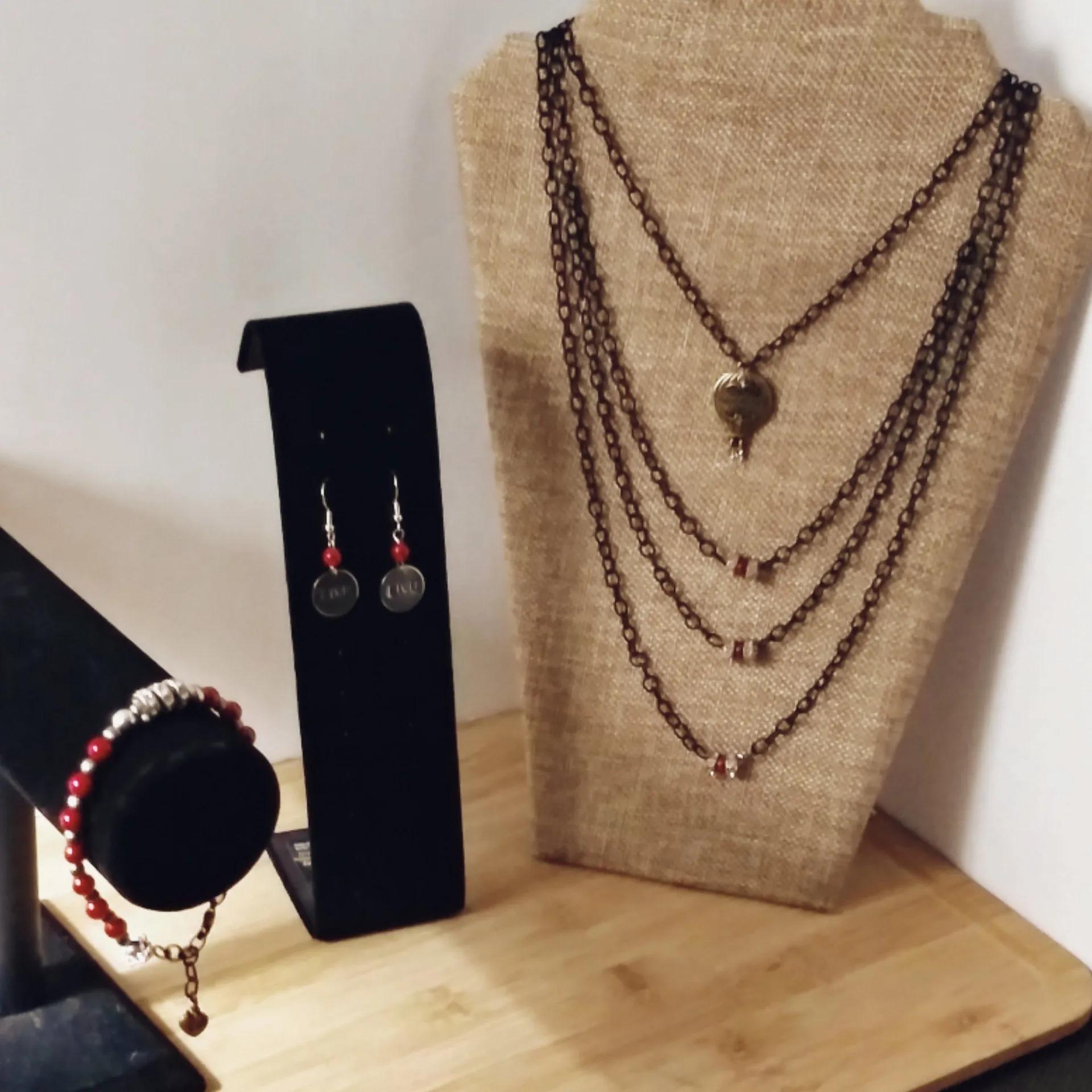 Trendy Black Adventure Necklace Set.