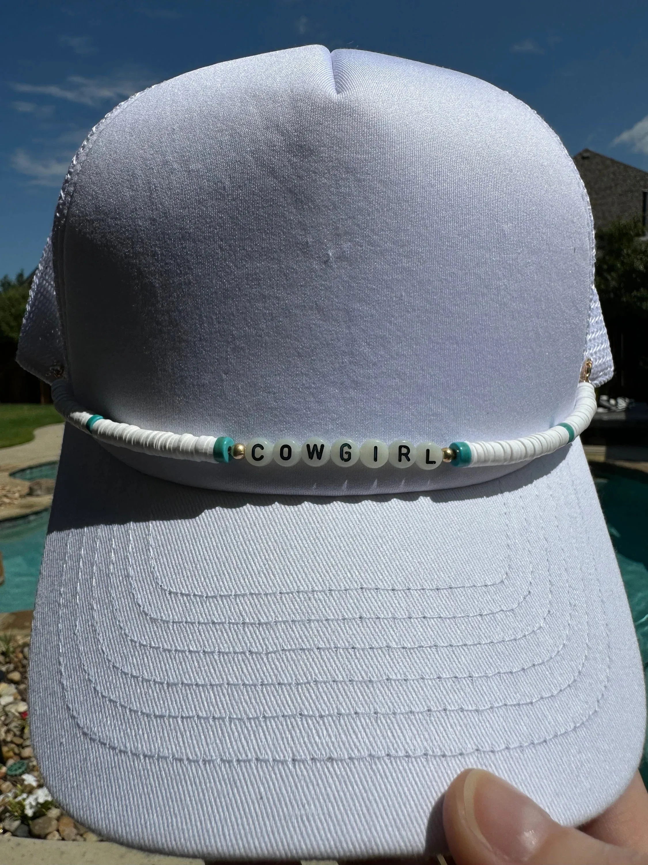 Turquoise Beaded Hat CHAINS (Various Styles)