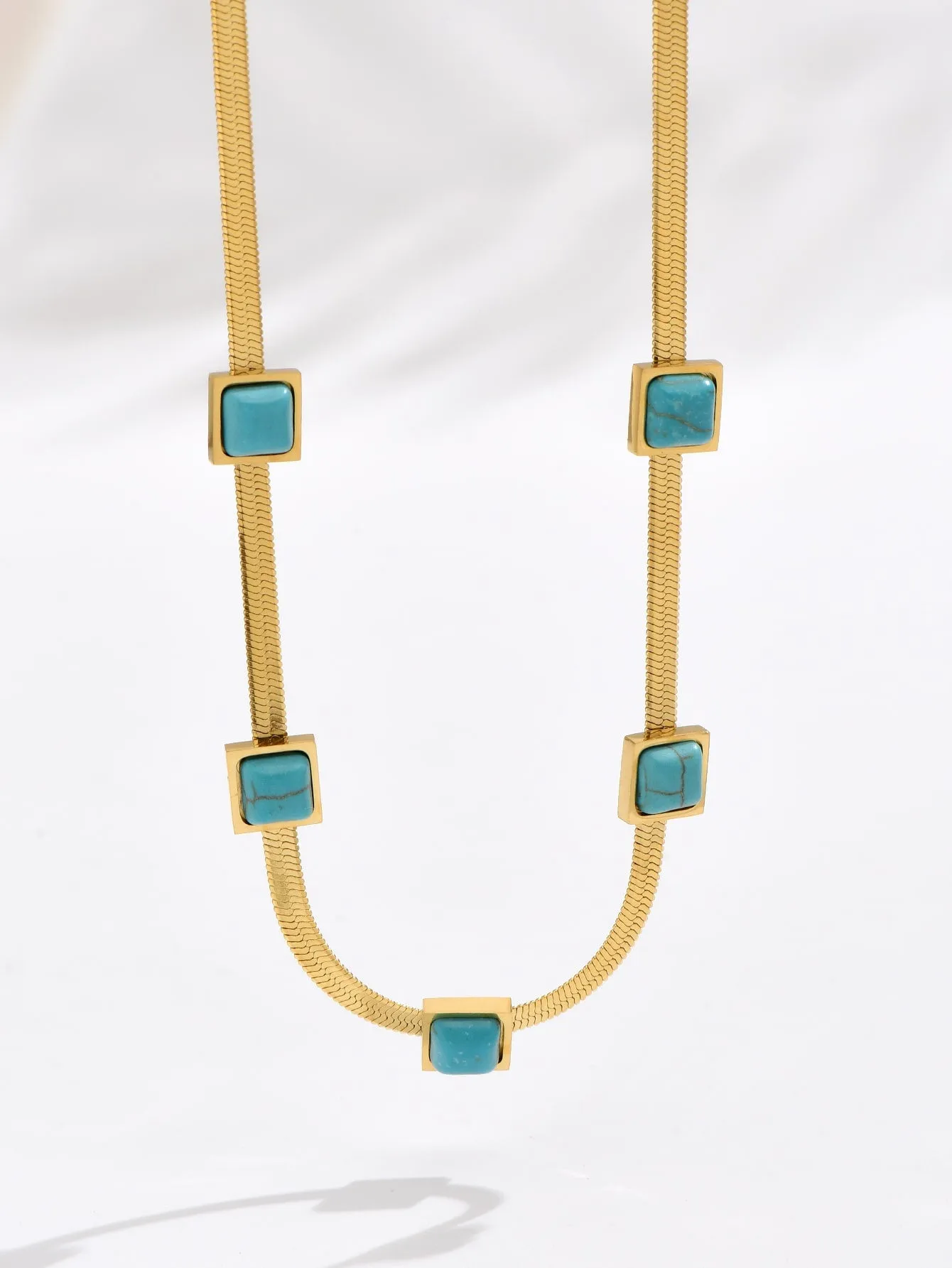 Turquoise Decor Necklace Statement Necklace Modern Necklace for Women