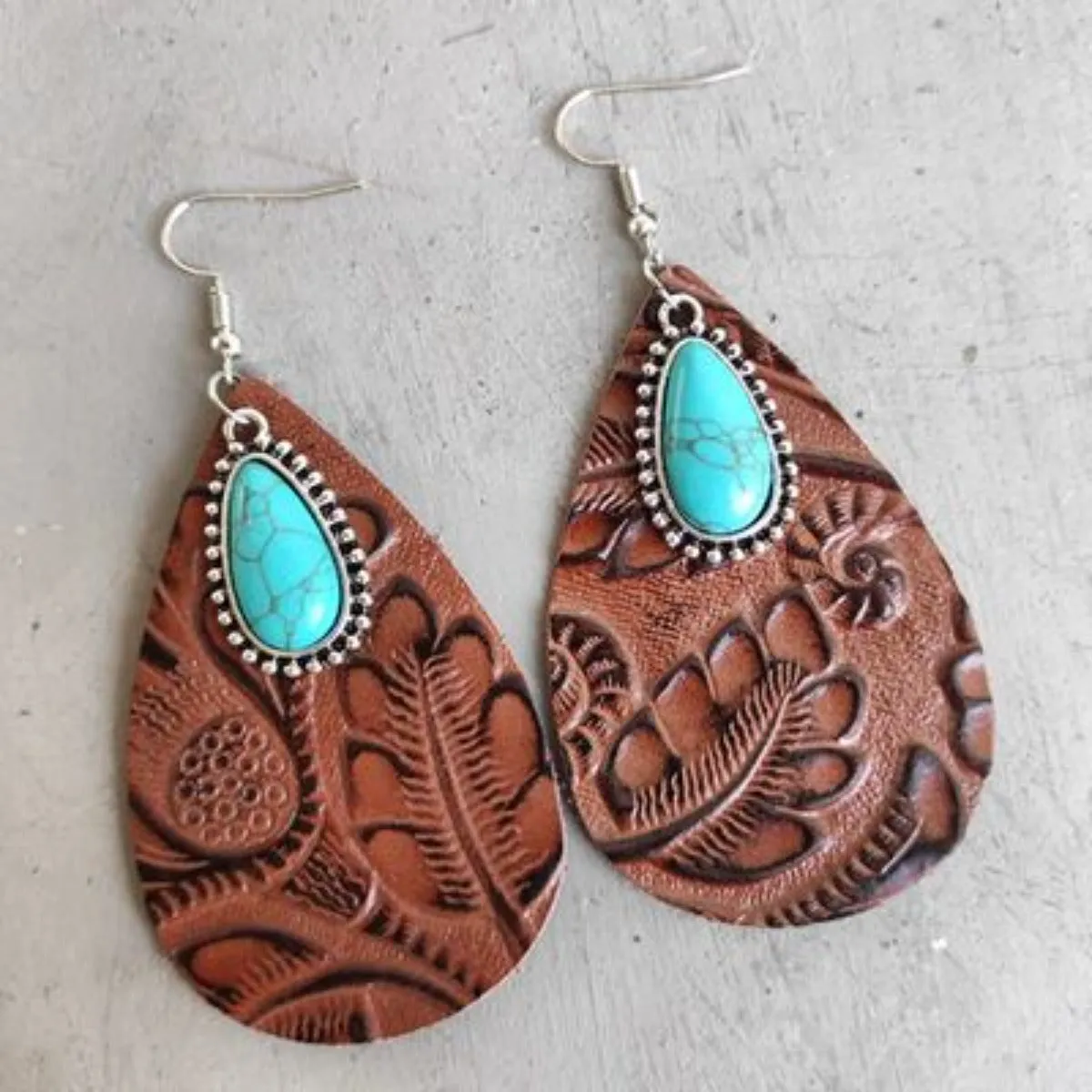 Turquoise Teardrop Earrings