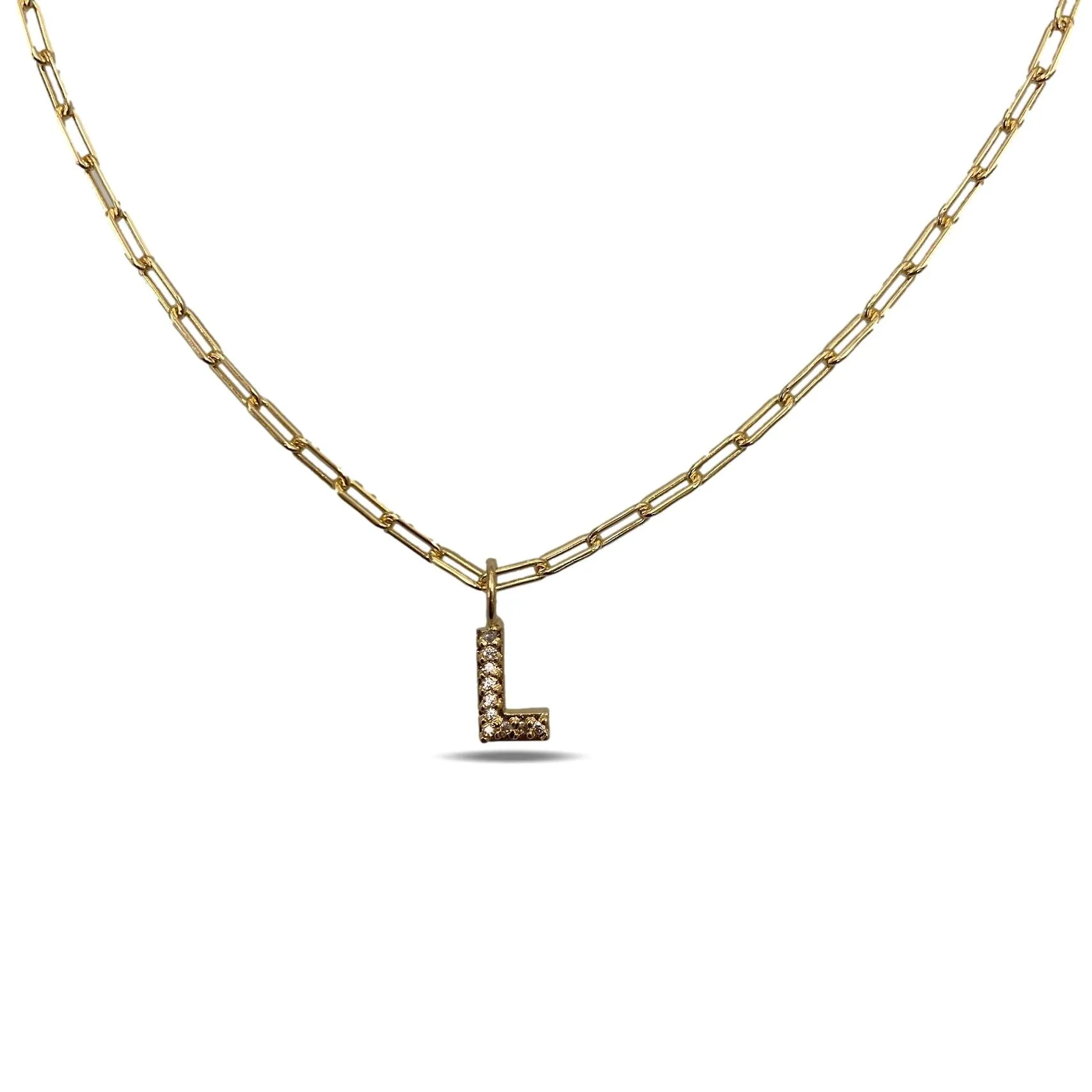 Veracruz Initial Paperclip Necklace