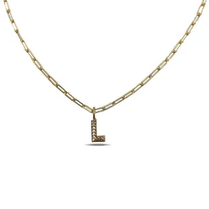 Veracruz Initial Paperclip Necklace