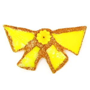 YELLOW BOWTIE BROOCH